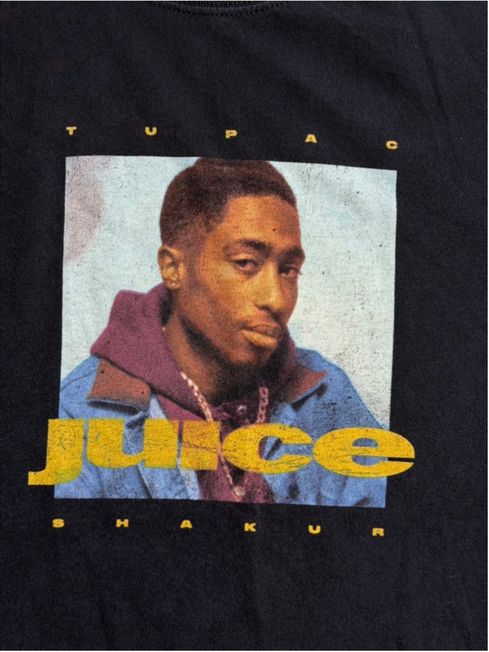 2Pac Juice Graphic T Shirt Men’s Medium Black Hip Hop Rap Tee Tupac Shakur